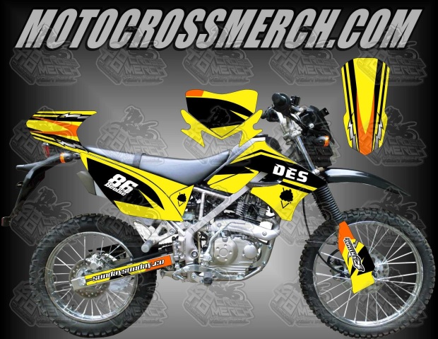 klx 150 yellow custom EDIT